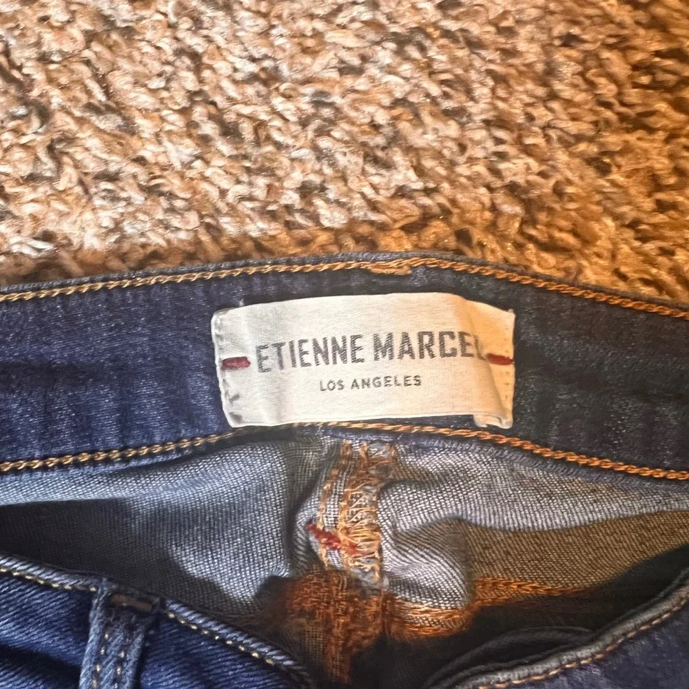 ETIENNE MARCEL Women Blue Denim Skinny Leg‎ Zipper Ankle Jeans Los Angeles Sz 29